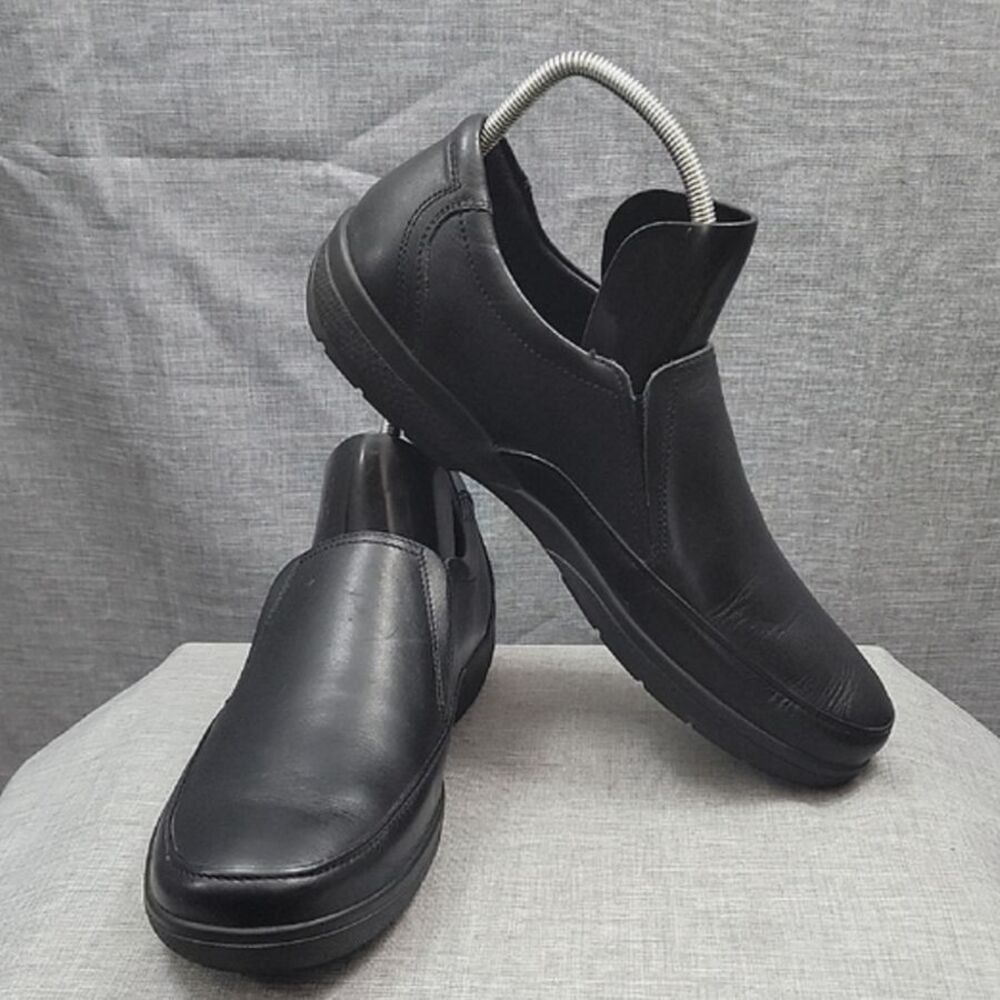 Mephisto ADELIO Black Leather Slip On Casual Dress Shoes - Men's SZ 13 US